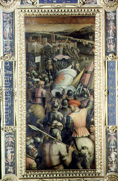 Джорджо Вазари - Захват Cascina с потолка Salone деи Cinquecento, 1565