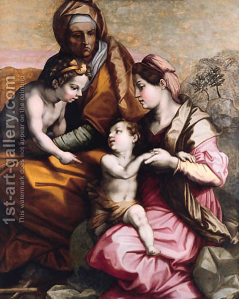 Джорджо Вазари - Мадонна с младенцем, Сент-Элизабет и Джон младенческой Санкт Крестителя