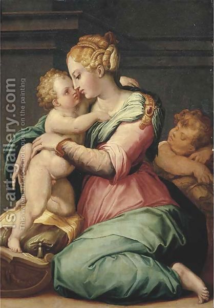 Джорджо Вазари - Мадонна с младенцем и младенческой святого Иоанна Крестителя