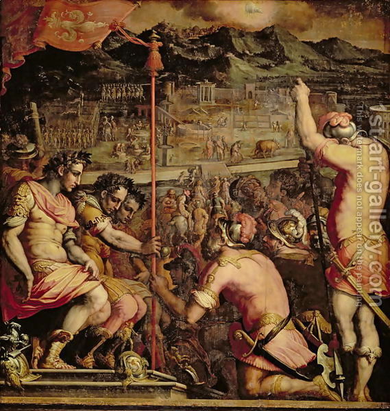 Джорджо Вазари - Основание Флоренции с потолка Salone деи Cinquecento, 1565