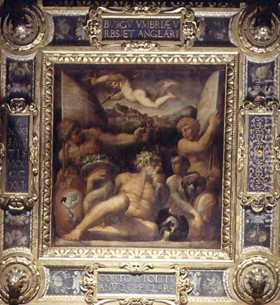 Джорджо Вазари - Аллегория Кортона и Монтепульчано регионов с потолка Salone деи Cinquecento, 1565