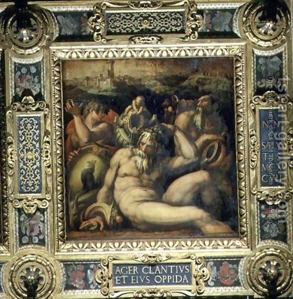 Джорджо Вазари - Аллегория региона Кьянти с потолка Salone деи Cinquecento, 1565