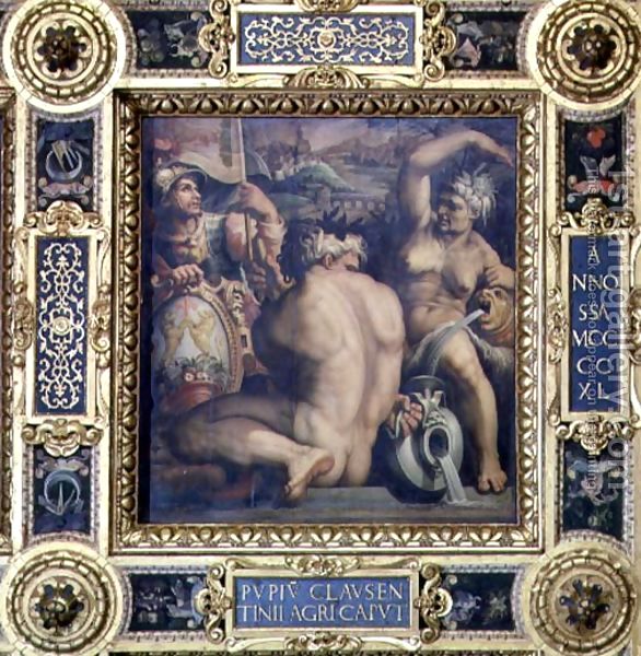 Джорджо Вазари - Аллегория области Casentino с потолка Salone деи Cinquecento, 1565