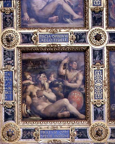Джорджо Вазари - Аллегория городе Прато с потолка Salone деи Cinquecento, 1565
