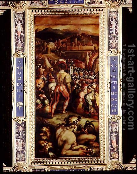 Джорджо Вазари - Захват Викопизано с потолка Salone деи Cinquecento, 1565
