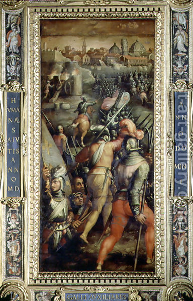 Джорджо Вазари - Битва Barbagianni с потолка Salone деи Cinquecento, 1565